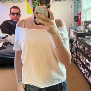 White off the shoulder top